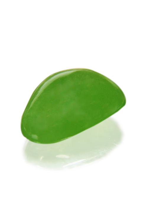 Apple green, (A-Type) drop shape cabochon, 6.21ct.